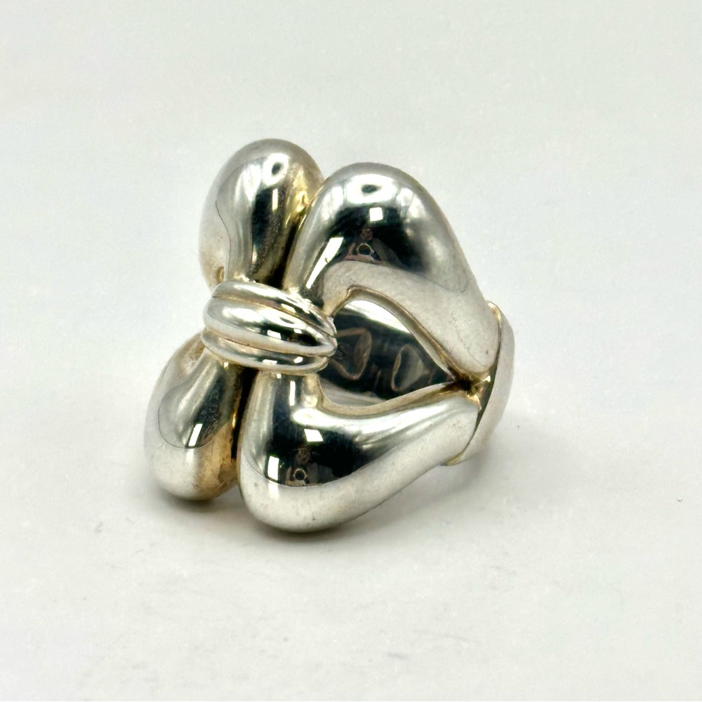 Lagos Custom Double Buckle Sterling Silver Ring Size 7